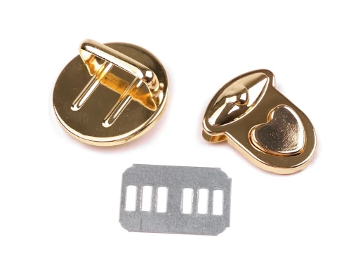 Zapięcie do torby 30x30 mm złote wsuwane