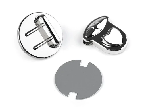 Zapięcie do torby 30x30 mm srebrne wsuwane