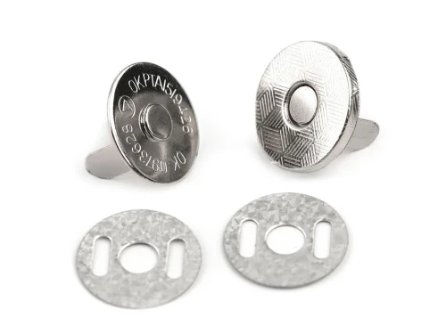 Zapięcie magnetyczne 14x2 mm srebrne