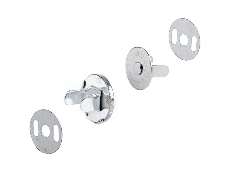 Zapięcie magnetyczne 14x2 mm srebrne