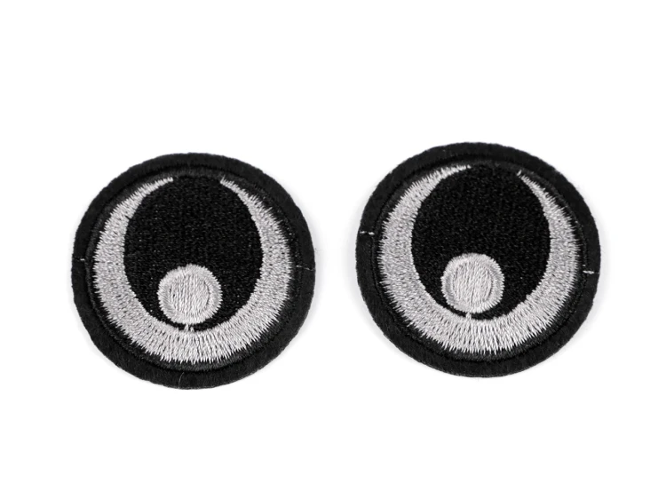 Naprasowanka oczy 38 mm czarne