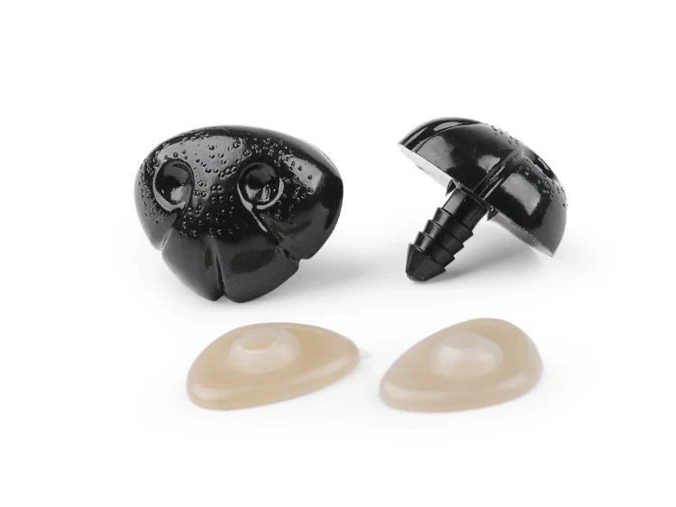 Nos bezpieczny czarny piesek 23x29 mm