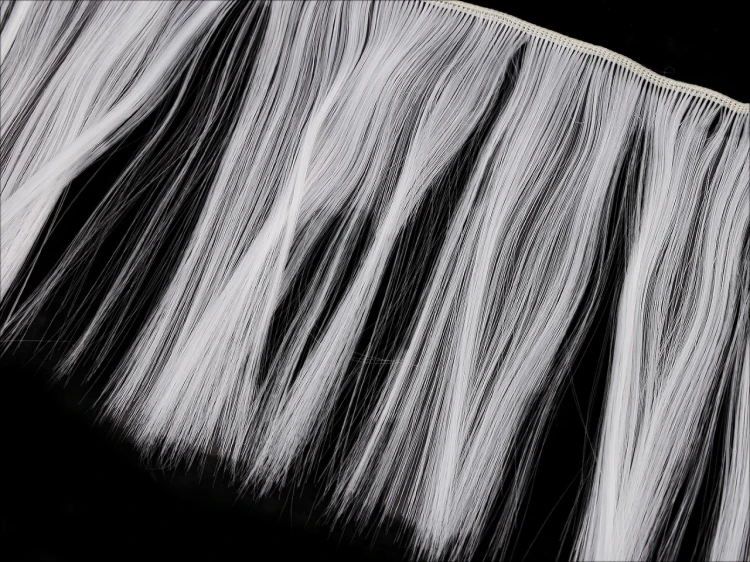 Włosy dla lalek białe