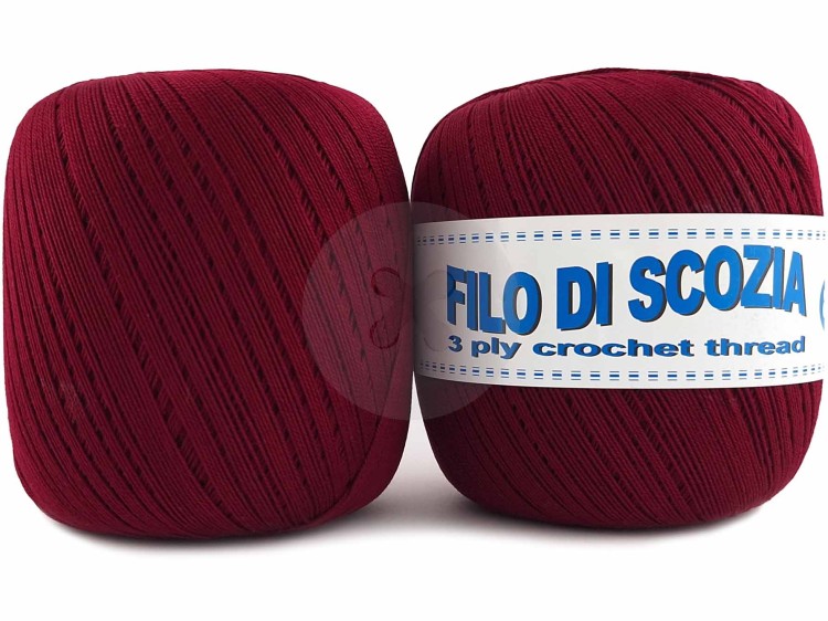 Kordonek Filo di Scozia 8/3 bordowy 023