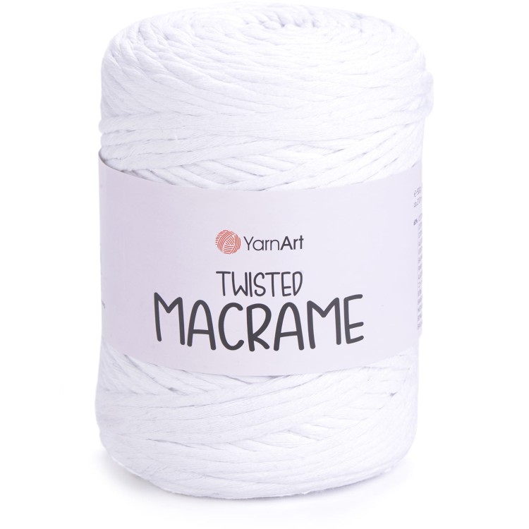 Sznurek YarnArt twisted macrame 751 biały