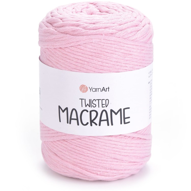 Sznurek YarnArt twisted macrame 762 jasny różowy