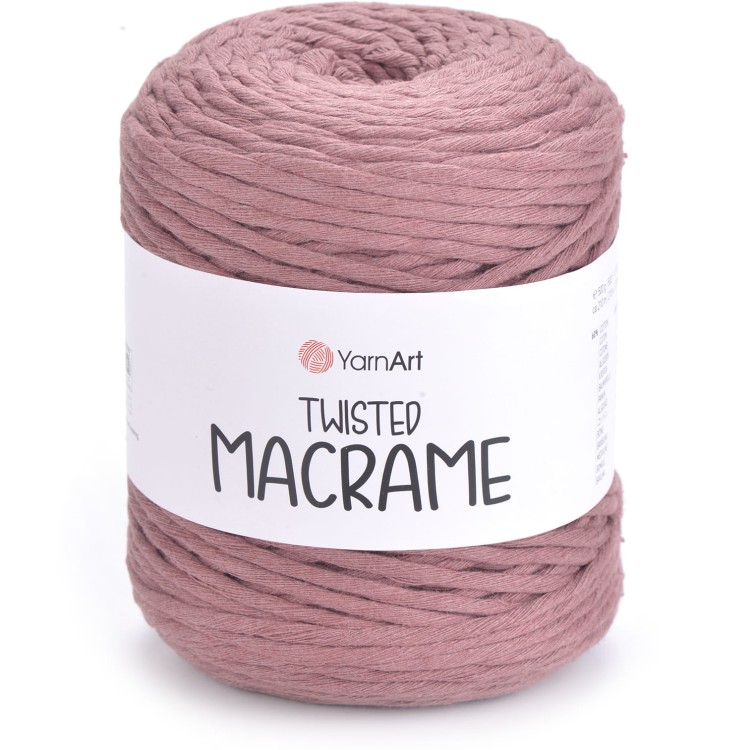 Sznurek YarnArt twisted macrame 792 brudny różowy