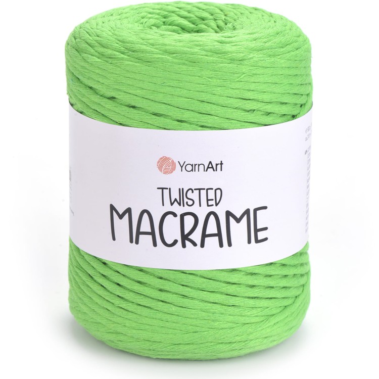 Sznurek YarnArt twisted macrame 802 neonowy zielony