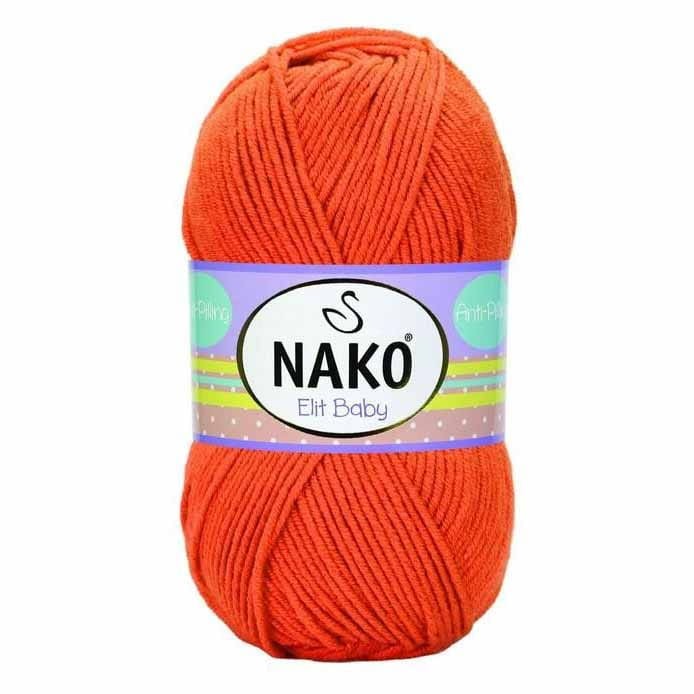 Włóczka Nako Elit Baby 6346 neonowy pomarańczowy