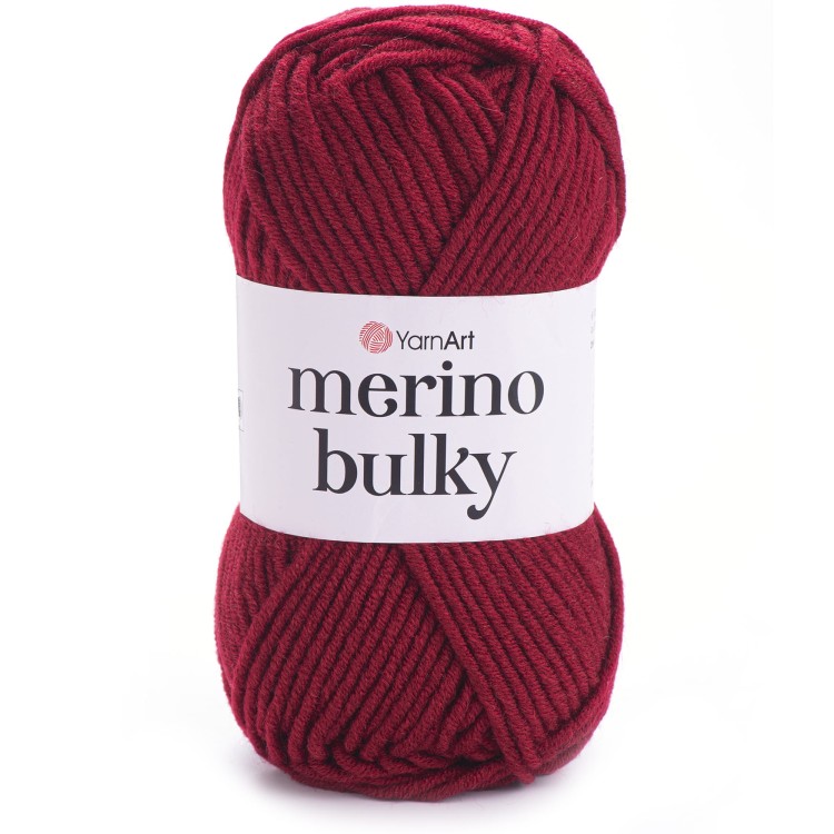 Włóczka YarnArt Merino Bulky 3024 ciemny czerwony