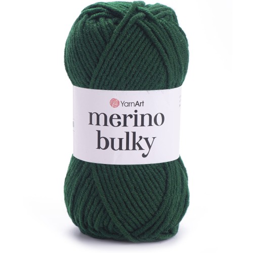 Włóczka YarnArt Merino Bulky 590 butelkowa zieleń