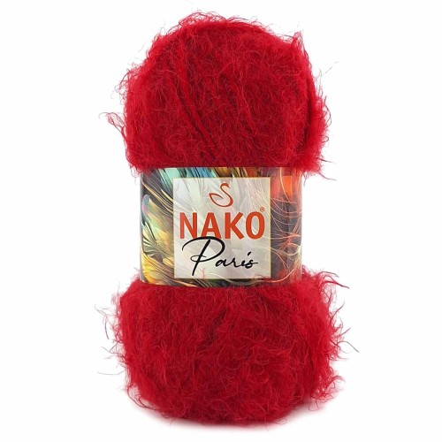 Włóczka Nako Paris 3641 ciemny czerwony