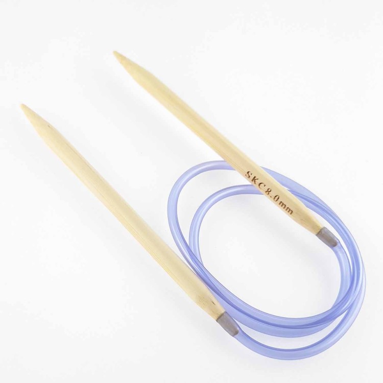 Druty SKC 8,00 mm bambusowe na żyłce 80 cm