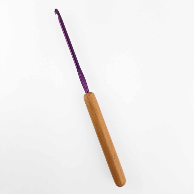 Szydełko aluminiowe z drewnianą rączką 3,50 mm SKC