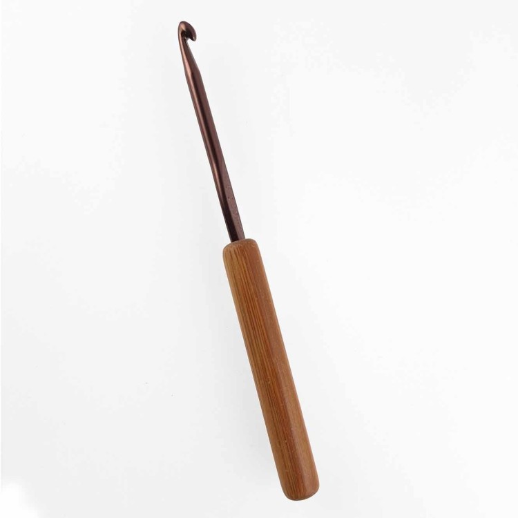 Szydełko aluminiowe z drewnianą rączką 5,00 mm SKC