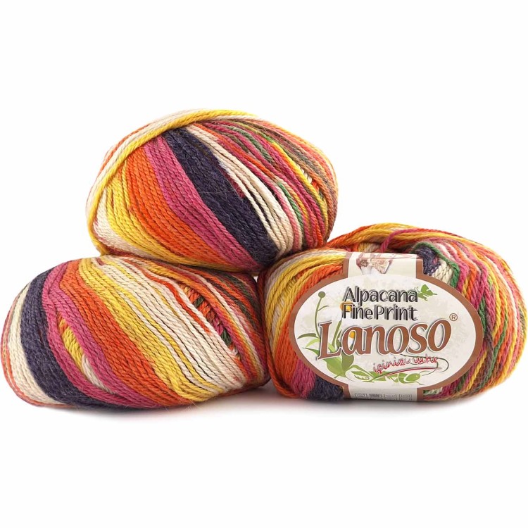 Włóczka Lanoso Alpacana Fine Print 808