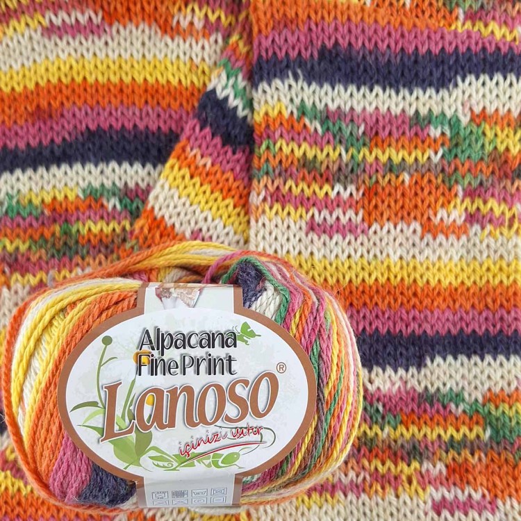 Włóczka Lanoso Alpacana Fine Print 808