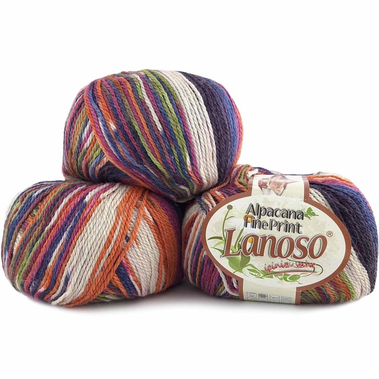 Włóczka Lanoso Alpacana Fine Print 807