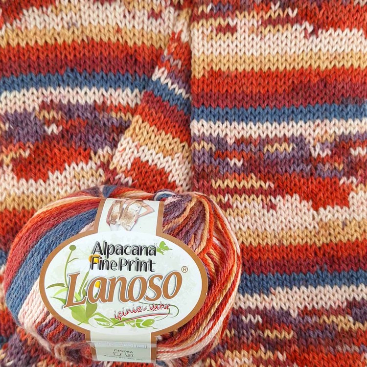 Włóczka Lanoso Alpacana Fine Print 809