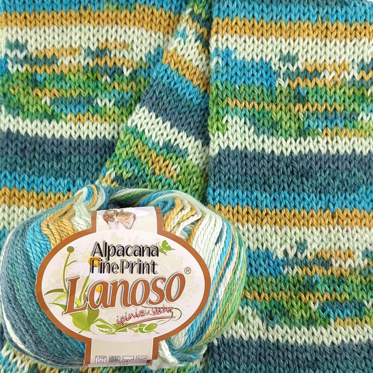 Włóczka Lanoso Alpacana Fine Print 804