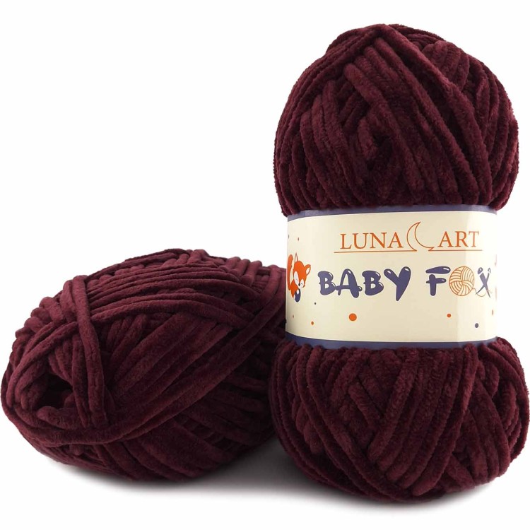 Włóczka Luna Art Baby Fox 100-94 burgundowy