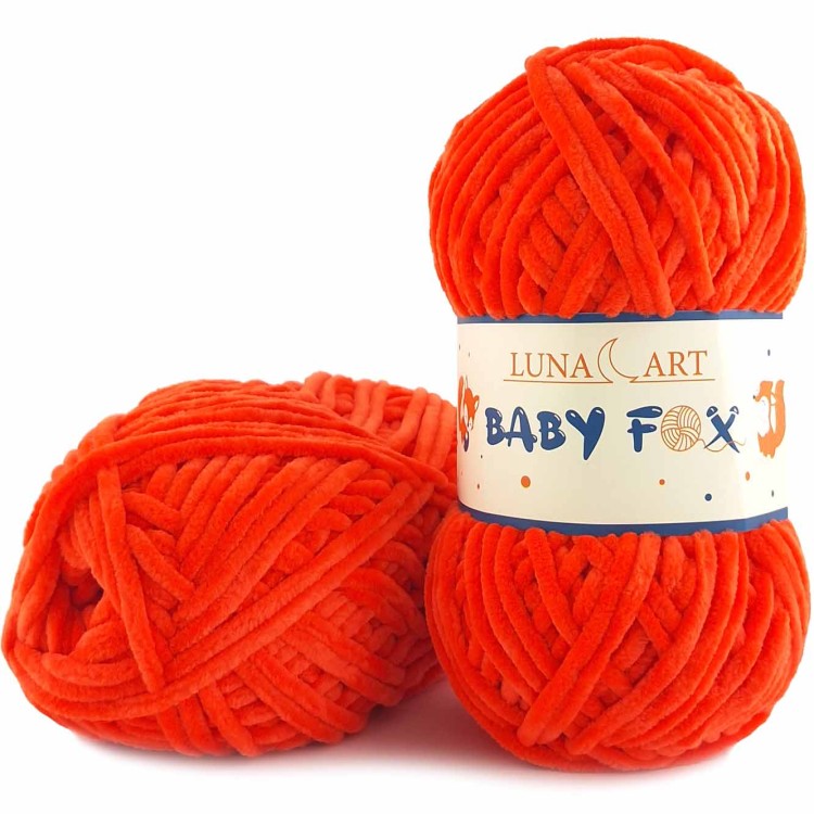 Włóczka Luna Art Baby Fox 100-89 ciemny pomarańczowy
