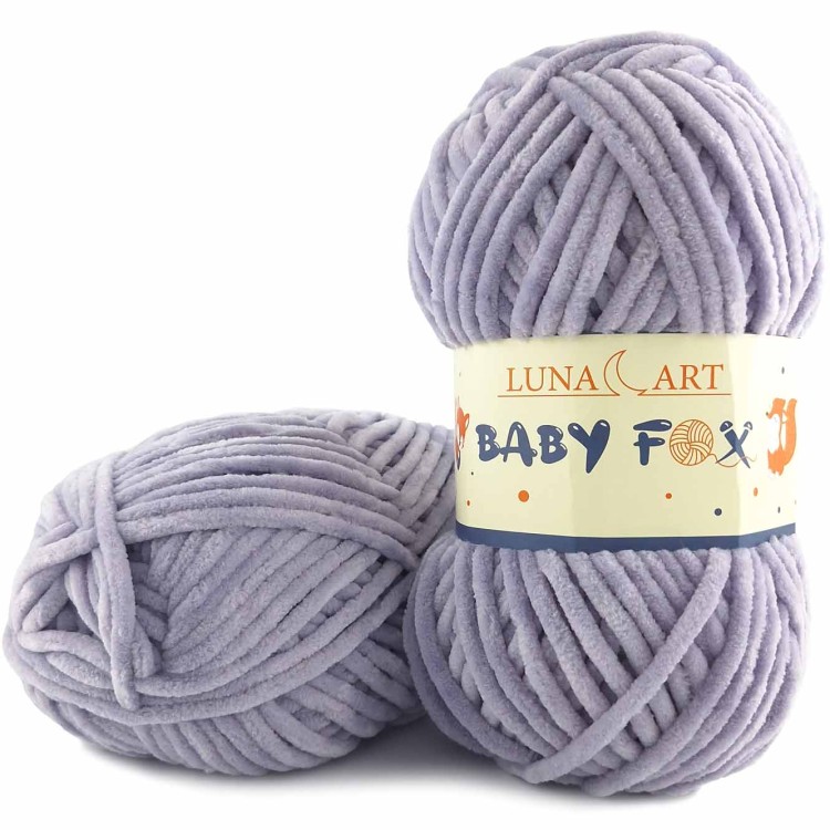 Włóczka Luna Art Baby Fox 100-81 pudrowy fioletowy