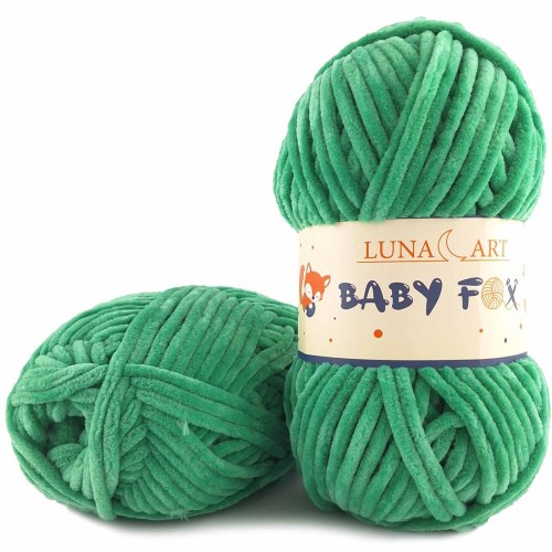 Włóczka Luna Art Baby Fox 100-86 chłodny zielony