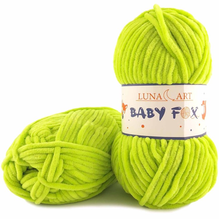 Włóczka Luna Art Baby Fox 100-85 zielone jabłko