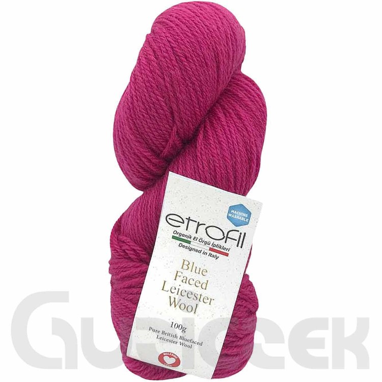 Włóczka Etrofil Blue Faced Leicester Wool 74181 fuksja