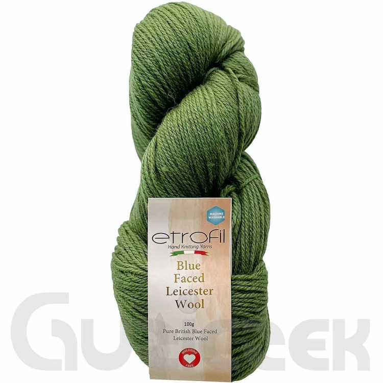 Włóczka Etrofil Blue Faced Leicester Wool 75177 zielony
