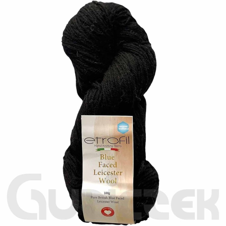 Włóczka Etrofil Blue Faced Leicester Wool 79083 czarny