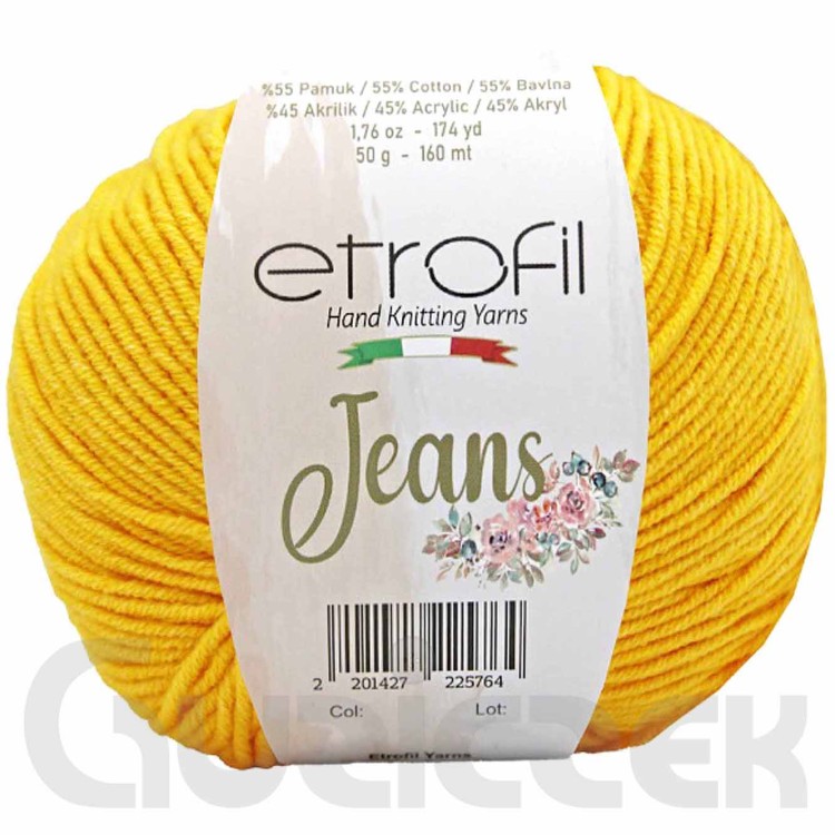 Włóczka Etrofil Jeans 006 żółty