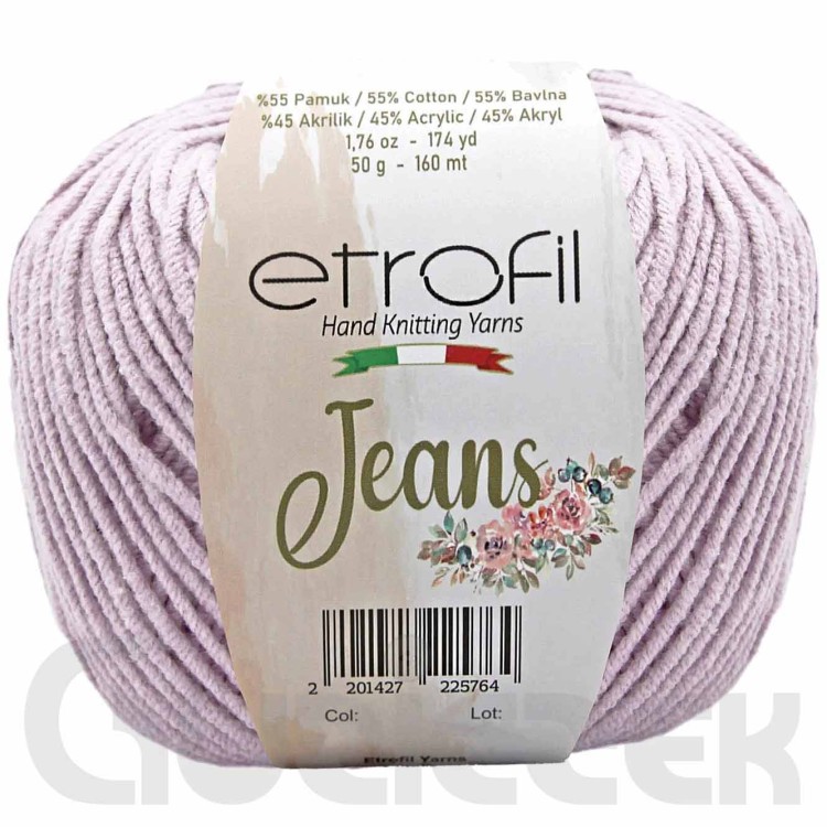 Włóczka Etrofil Jeans 016 lawendowy