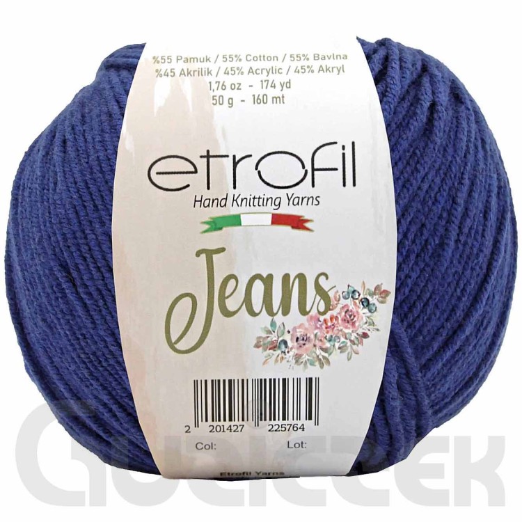 Włóczka Etrofil Jeans 020 granatowy
