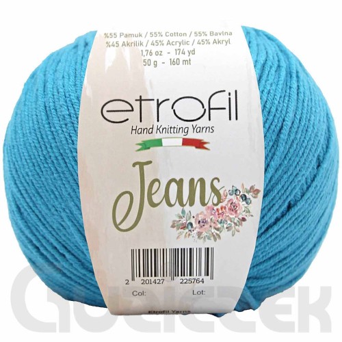 Włóczka Etrofil Jeans 022 turkusowy
