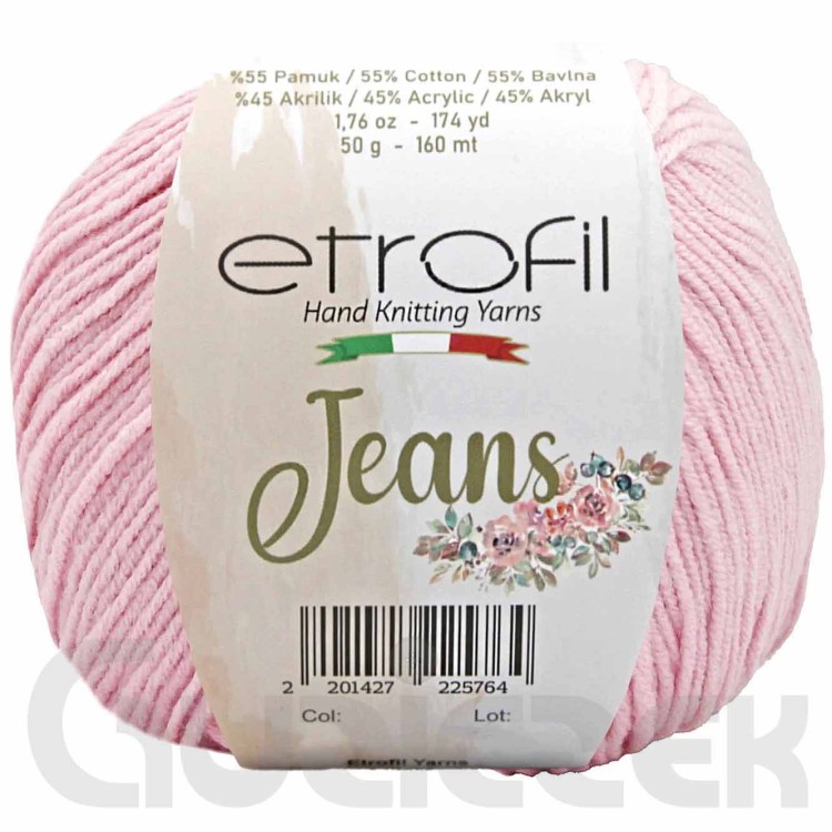 Włóczka Etrofil Jeans 033 jasny różowy