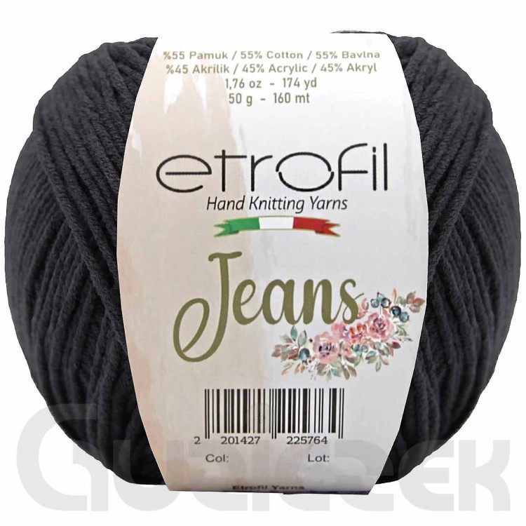 Włóczka Etrofil Jeans 042 czarny