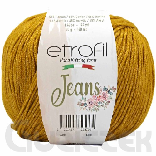 Włóczka Etrofil Jeans 045 ciemny karmel