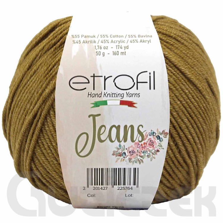 Włóczka Etrofil Jeans 047 oliwkowy