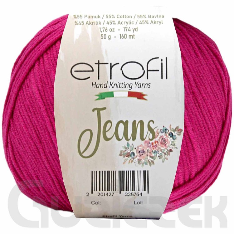 Włóczka Etrofil Jeans 049 fuksjowy