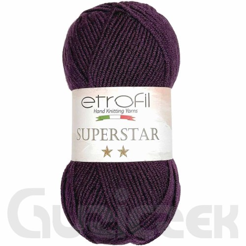 Włóczka Etrofil Superstar 70609 bakłażanowy