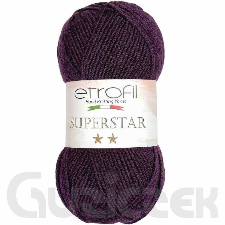 Włóczka Etrofil Superstar 70609 bakłażanowy