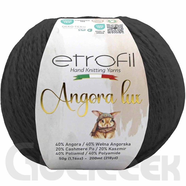 Włóczka Etrofil Angora Lux 70900 czarny