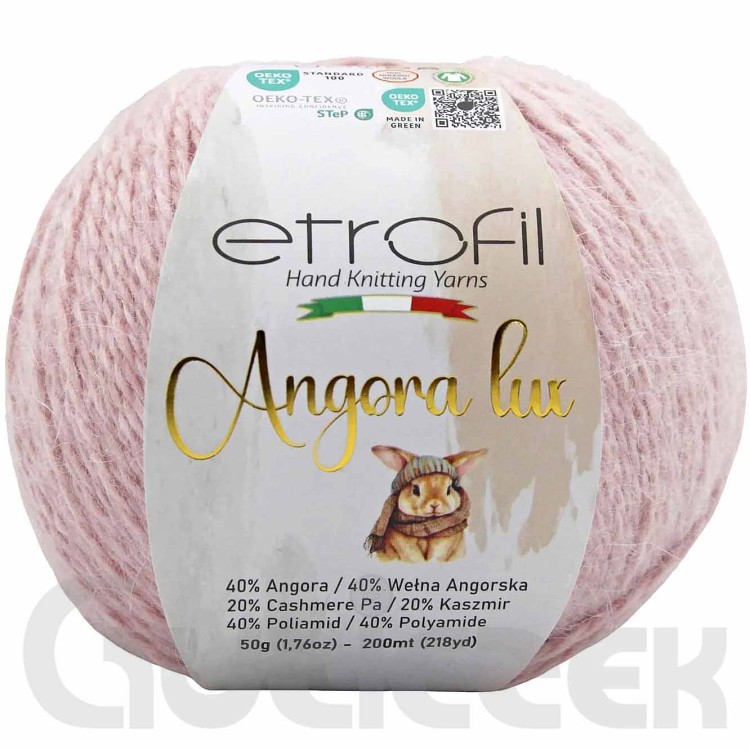 Włóczka Etrofil Angora Lux 70338 jasny różowy