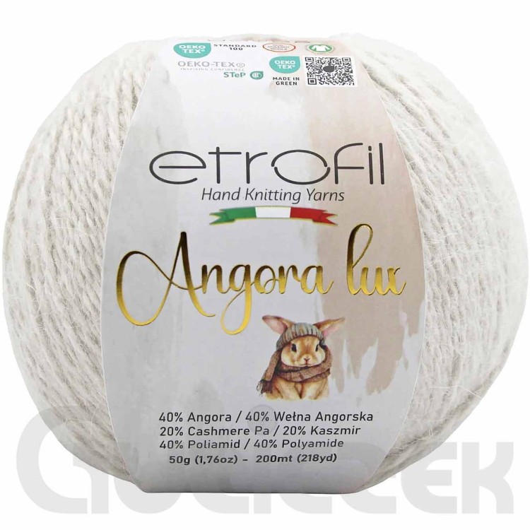Włóczka Etrofil Angora Lux 70106 ecru