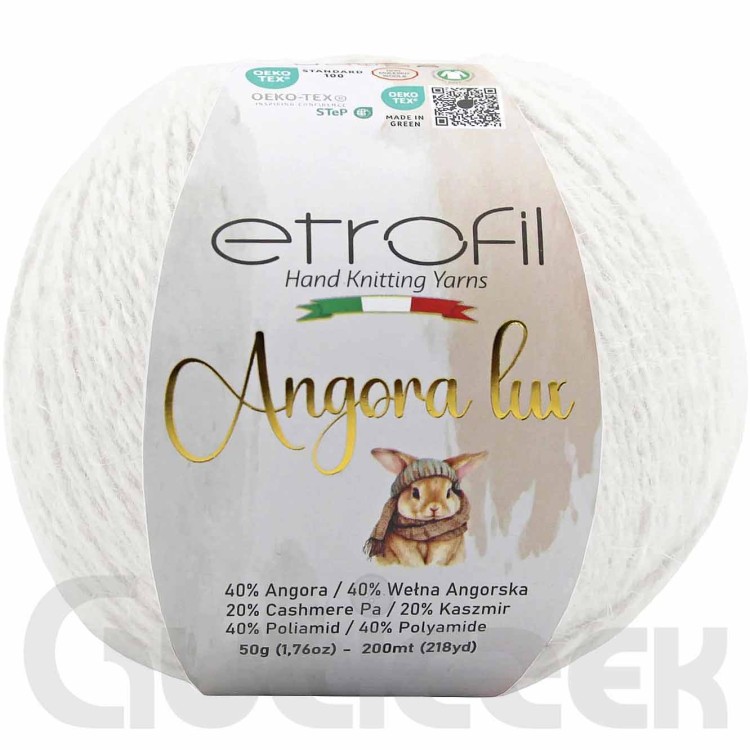 Włóczka Etrofil Angora Lux 70105 biały