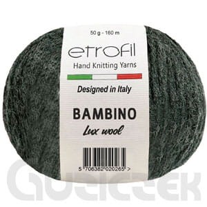 Włóczka Etrofil Bambino Lux Wool 70410 szarozielony