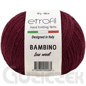 Włóczka Etrofil Bambino Lux Wool 70316 bordowy