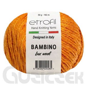 Włóczka Etrofil Bambino Lux Wool 70212 pomarańczowy